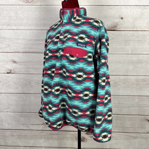Patagonia Synchilla Aztec Tribal Fleece Snap T Pullover - Picture 7 of 14